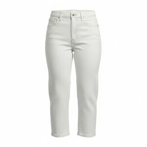 American Eagle Mom Jeans Women 22 Short White Denim Stretch High Rise Spring